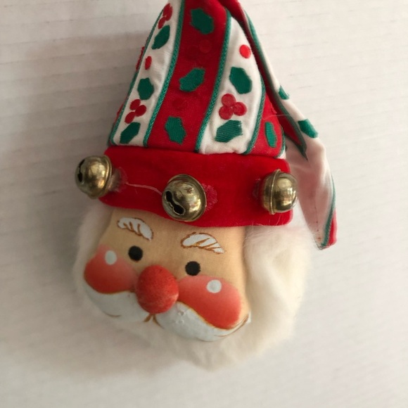 Vtg Santa Claus Ornament with Bells - Picture 5 of 8